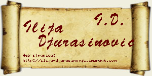 Ilija Đurašinović vizit kartica
